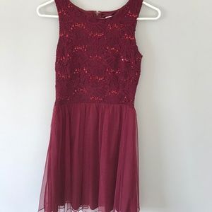 WORN ONCE- Maroon Homecoming Dress!!